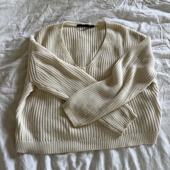 Jenni Kayne Sweaters - Jenni Kayne Cropped Cotton Cabin Sweater